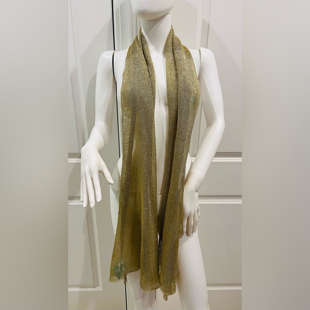 Betsey Johnson gold mesh scarf women’s accessory one size